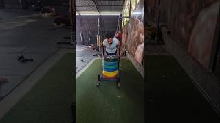Sled push 170kg 💪 #calisthenics #fitnessmotivation #sledpush #training #hyroxtraining