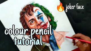 colour pencil portrait/ joker drawing