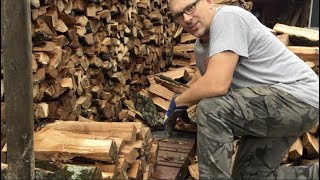 Splitting & Stacking Firewood