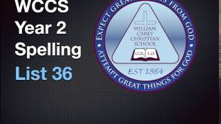 WCCS Year 2 Spelling List 36