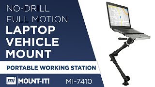 Laptop Vehicle Mount, No-Drill Computer Seat Mount, Full Motion Adjustable (MI-7410)