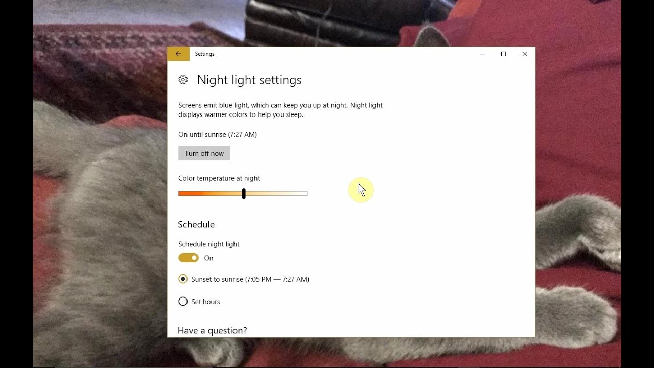 Windows 10 / 11 - Night Light Feature - Blue Light Filter - Enable and Configure