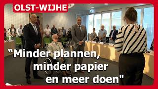 Coalitieakkoord en installatie wethouders Olst-Wijhe: "Minder plannen, minder papier en meer doen"