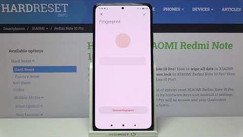 How to Set Fingerprint in XIAOMI Redmi Note 10 Pro – Add Screen Lock