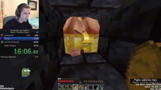 XQC minecraft speedrun rage