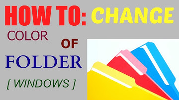 How to change colour of folder in windows 7/8/8.1/10