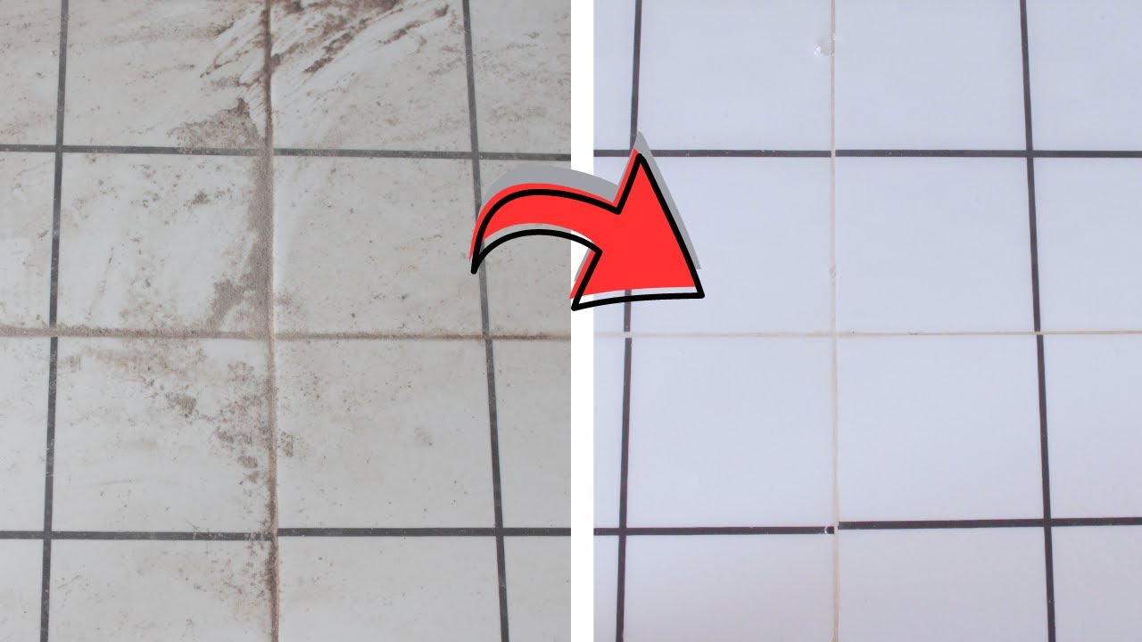 How to Clean Grout on Bathroom Tile Floor with Baking soda