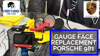Porsche 981 Gauge Cluster Removal and Gauge Face Swap