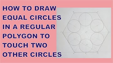 How to Draw Equal Circles In a Regular Polygon to Touch Two Other Circles & One Side of the Polygon