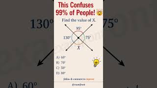 99% Get This Geometry Question Wrong! Find the Missing Angle X 🤯
