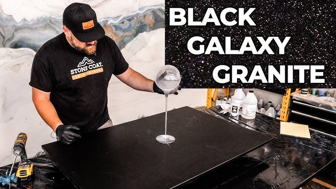Cosmic Black Granite Epoxy Resin Countertop Kit - GlassCast