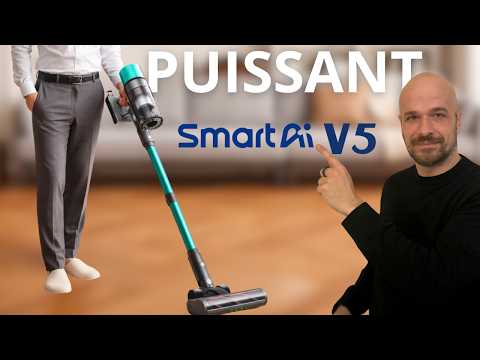 This inexpensive cordless vacuum cleaner is a Dyson competitor? (SmartAI V5)