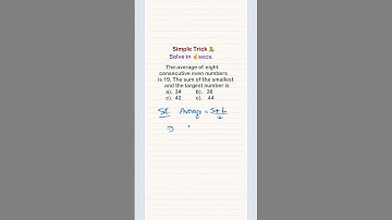 Simple trick | average | smallest and largest number | solve in two secs.