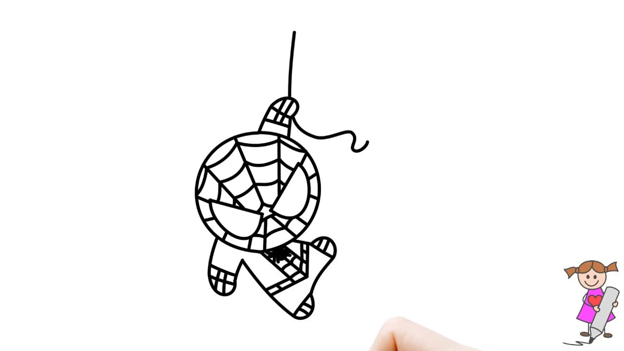 怎样画小蜘蛛侠how To Draw Little Spiderman Cute 蜘蛛侠简笔画 Youtube