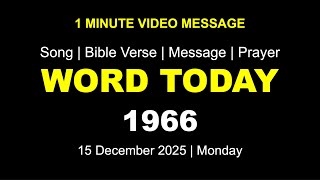 Word Today-1966 Bro Rsv One-Minute Video Message Malayalam 15 December 2025