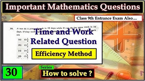 How to Solve ? Most Imp. Question For Entrance Exam. Class 9th entrance Exam.Mathematics Series:- 30