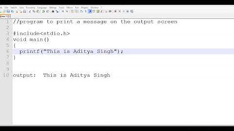 C program to print message on output screen