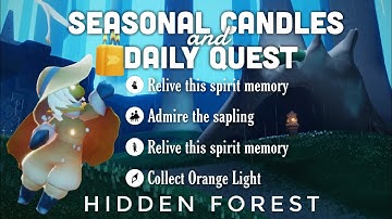 Seasonal Candles + Daily Quest in Hidden Forest | sky children of the light | Noob Mode