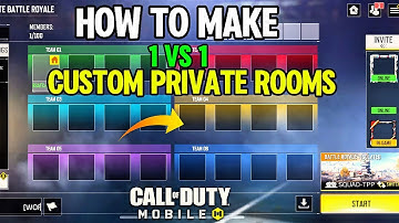 How To Make 1VS1 Custom Private Room in COD Mobile | How to Play 1VS1 with Friends in CODM