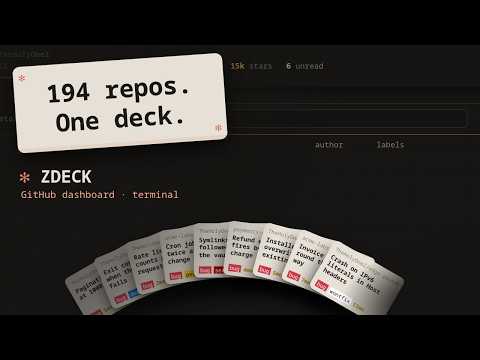 GitHub Dashboard for the Terminal: Every Repo in One Place – ZDECK