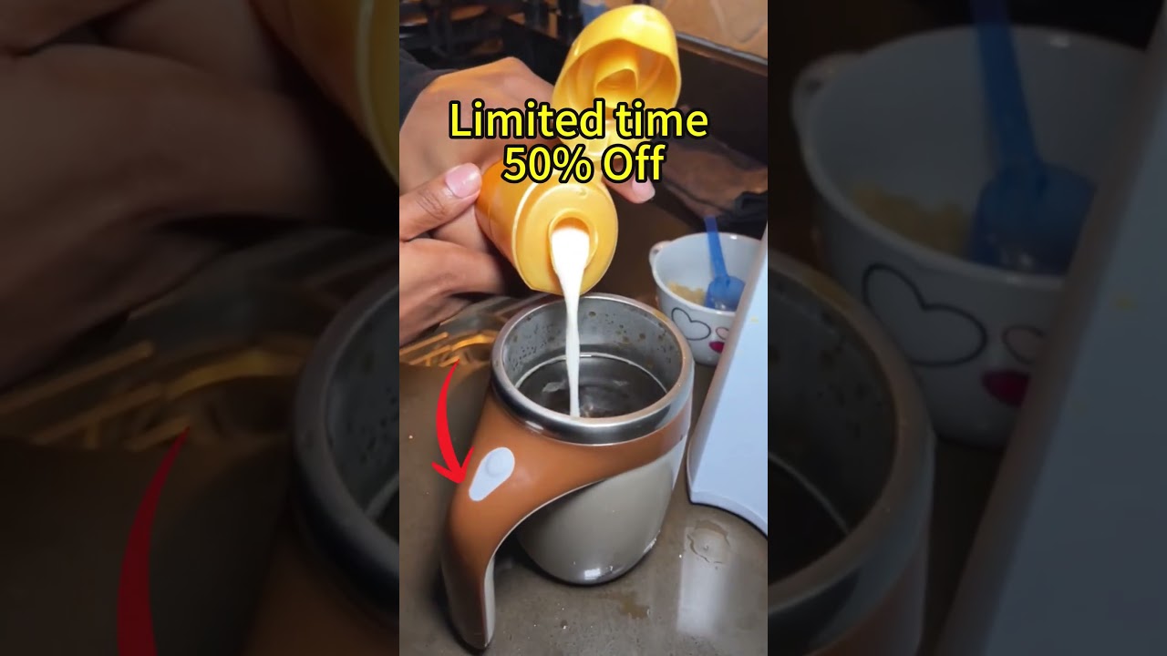 Amazing self-stirring mug! 50% off for limited time!