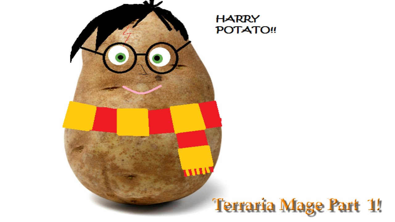 Terraria! Mage Playthrough Part 1 "Harry Potato and The Sorcerer's