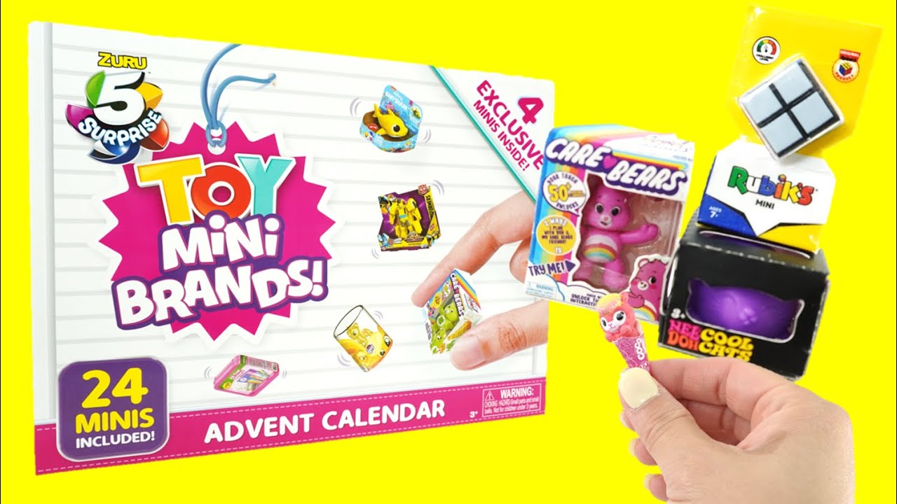 Mini Brands Advent Calendar 2023 by ZURU Mini Brands Limited Edition Advent  Calendar with 4 Exclusive Minis, Mystery Collectibles Toys Comes with 24