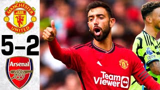 Man Utd Vs Arsenal 5-2 - All Goals And Highlights - 2024 Bruno
