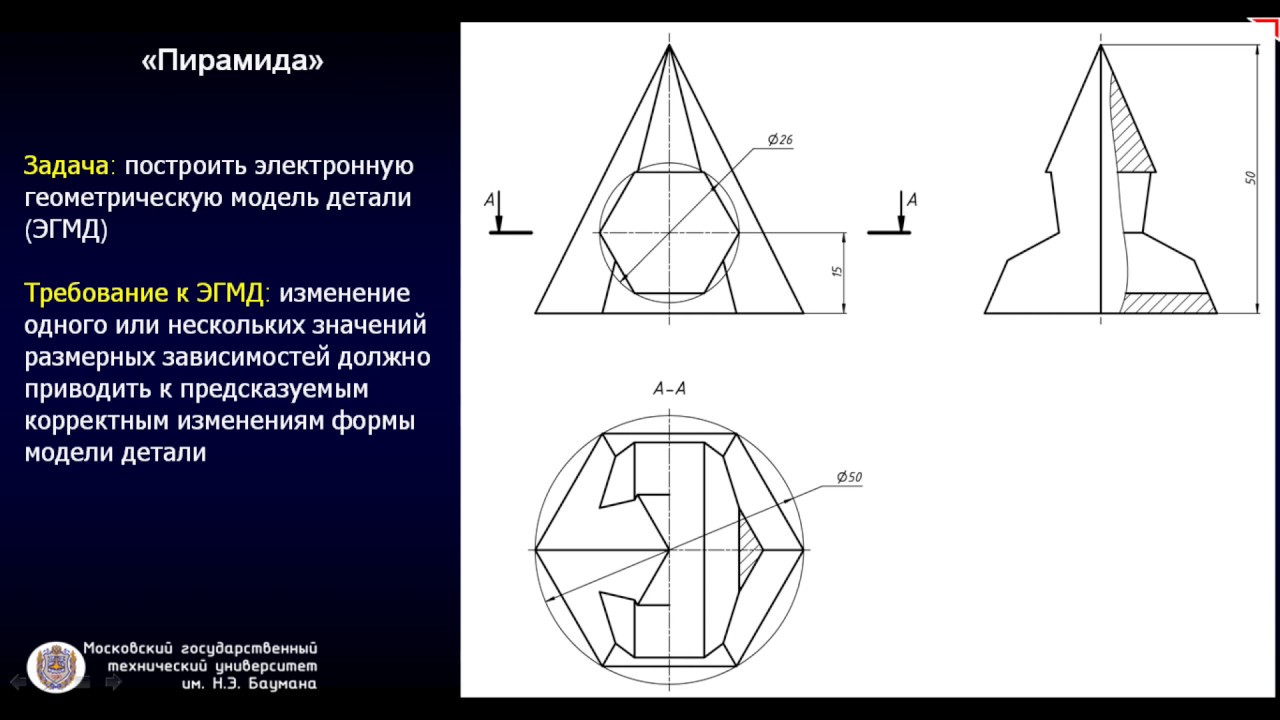 Постройте геометрическую модель