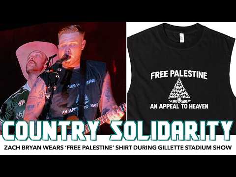 Country Star Zach Bryan Wears ‘Free Palestine’ Shirt At Billionaire Robert Kraft's Stadium