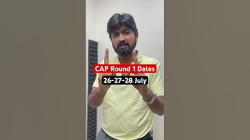 CAP round dates Released for Engineering Admissions | Ankush Sir
