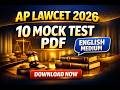AP LAWCET 2026 eBook 10 Mock Tests Practice Set PDF English Medium Latest Exa final