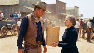 John Wayne FREEZES When a Widow Shows Up on Set With One Paper Bag—Then He Goes Quiet