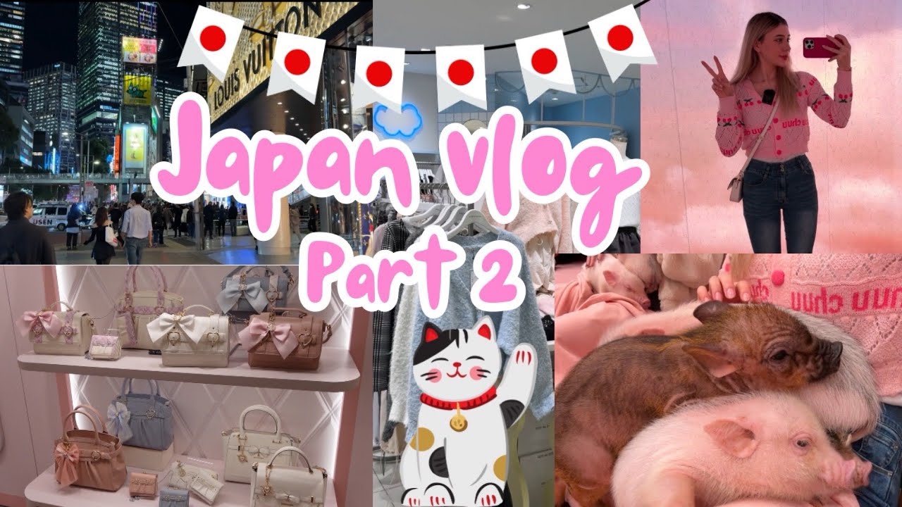 Vendy | Tokyo vlog part 2- minipig cafe (prasečí kavárna), Harajuku nákupy, Japonská móda atd