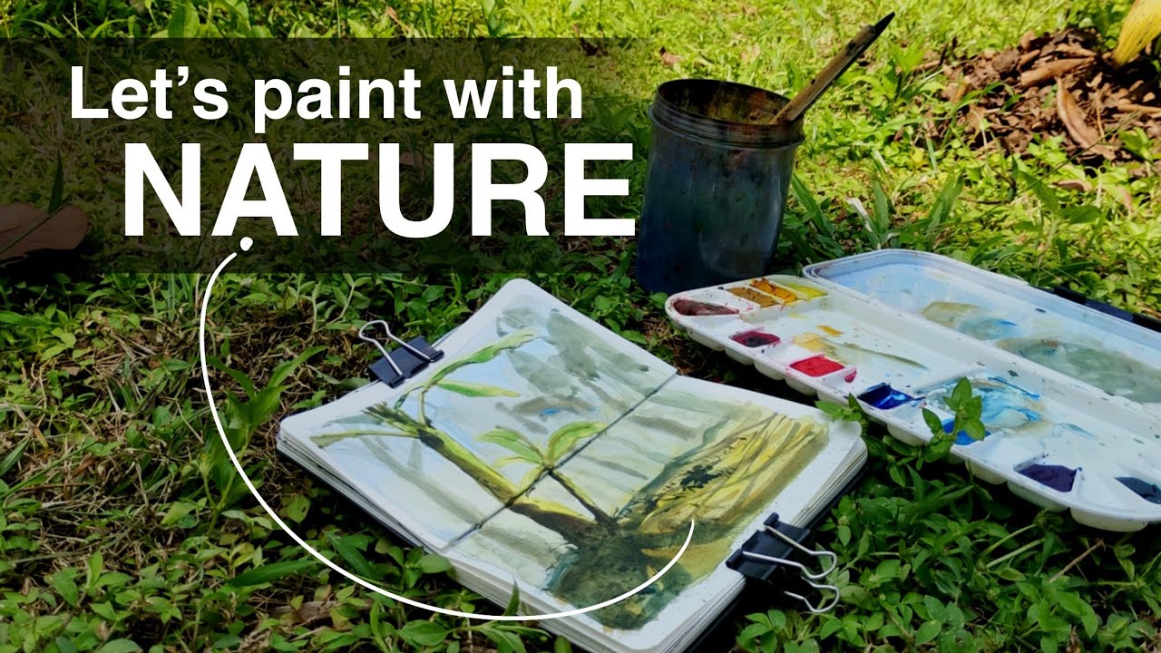 Mini sketchbook escape | Outdoor watercolor session 