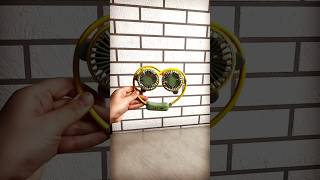 Drop fan cute head-mounted neck Desktop USB charging small fan #trendinggadgets #gadgetlover