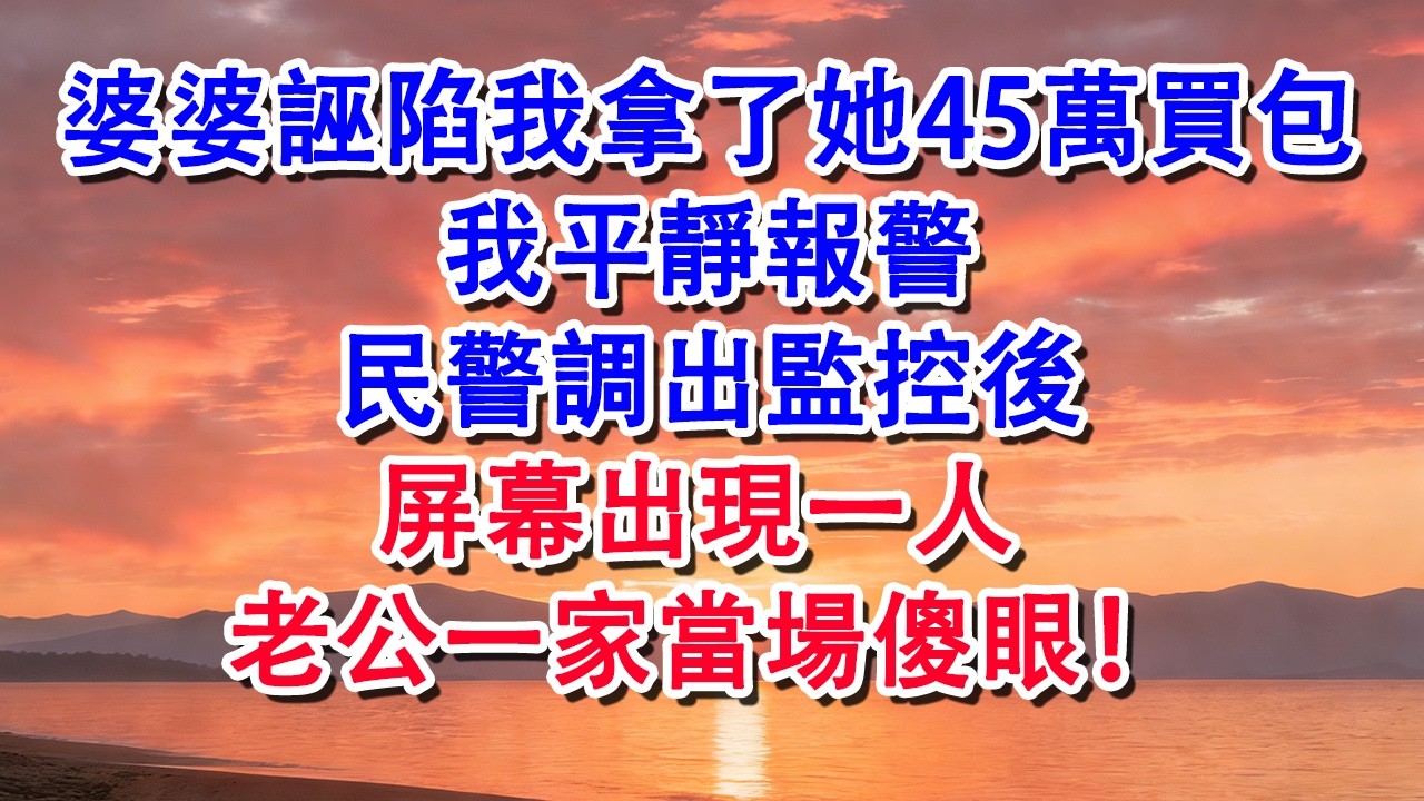 婆婆誣陷我拿了她45萬買包，我平靜報警，民警調出監控後，屏幕出現一人 老公一家當場傻眼【小君講故事】#婆媳 #家庭 #婚姻 #情感 #情感故事 #為人處世 #養老 #老年生活 #退休 #老人频道