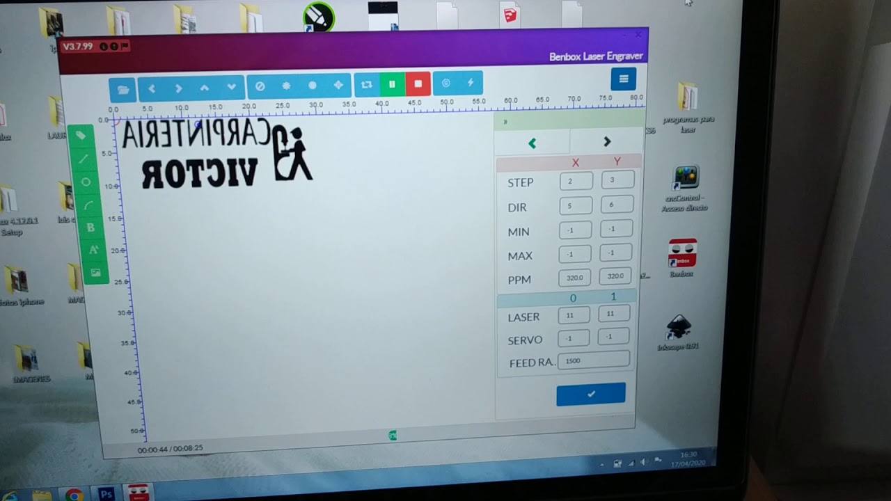 Parámetros Benbox láser Engraver Arduino YouTube