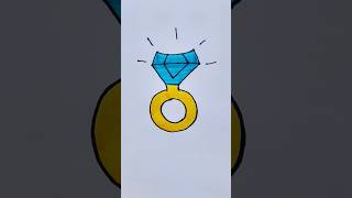 Diamond ring 💍 drawing for kids #diamond #ring #drawing #youtubeshorts #viral #art #kidsvideo