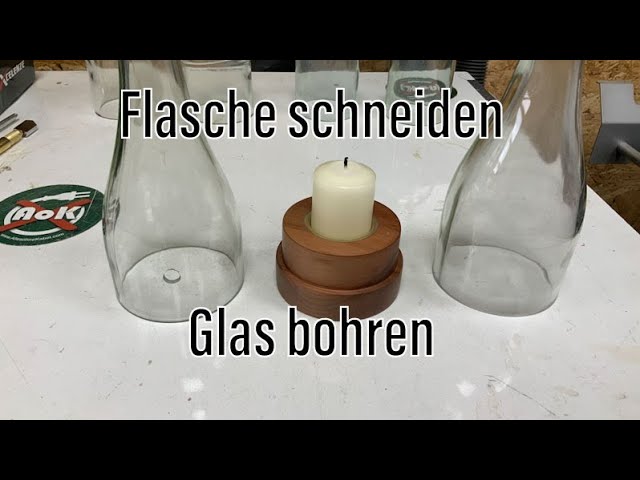 Test VI - Cut glass bottle lengthwise | Cut glass bottle in half with Dremel | DIY