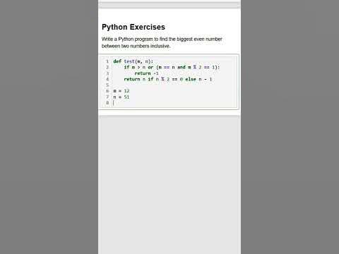 Python Program to find the largest even number between a range ...