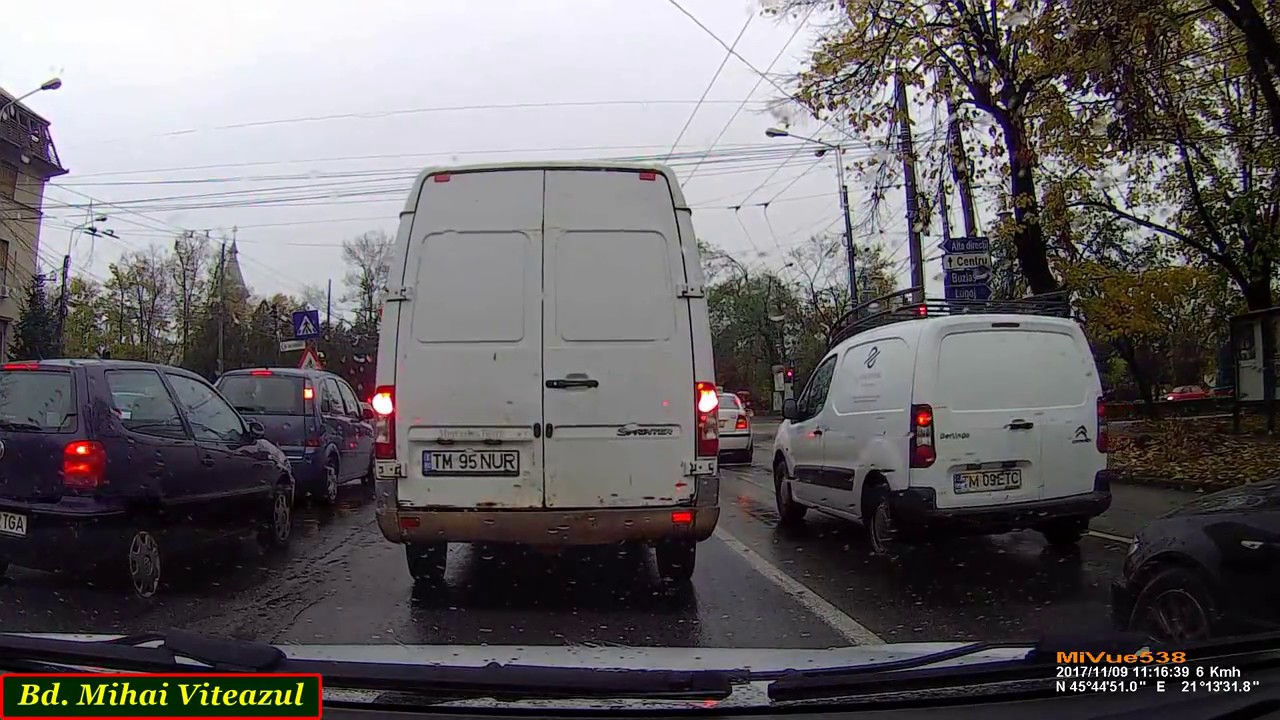 Driving in Timişoara: Chişoda - Piaţa Bălcescu - Calea Lipovei (Nov. 9, 2017)