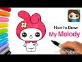 How to draw my melody easy  sanrio