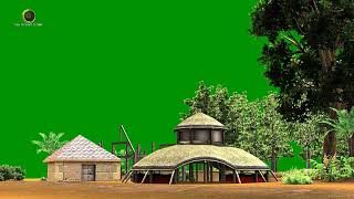 Cottage And Trees Nature Green Screen Hd