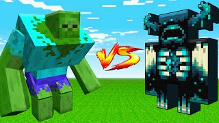 Warden VS Mutant Zombie In Minecraft - Can Warden defeat Mutant Zombie screenshot 5