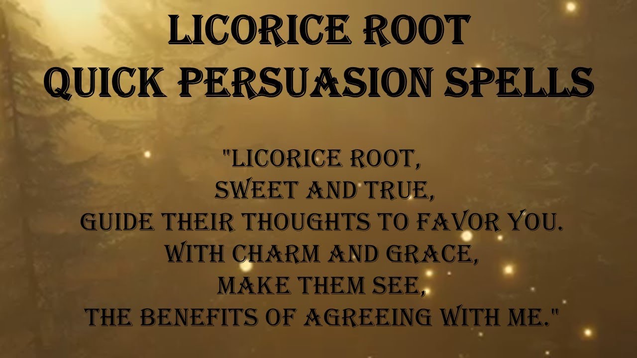 Root Spell Quick Persuasion Spells with Licorice Root - YouTube