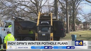 Indy DPW makes use of warm weather to fill potholes