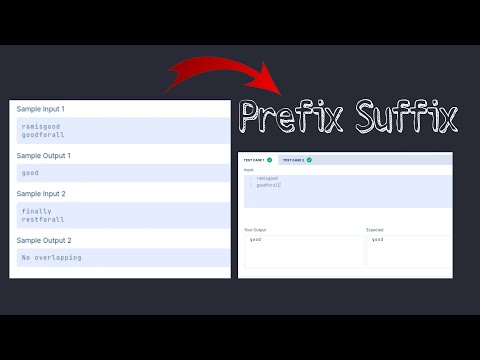 How to solve prefix suffix problem by using python? | Grand Assignment - 3 | Prefix suffix.