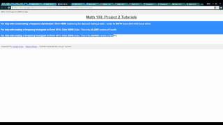Computer Projects Overview Video - Math 133 Online