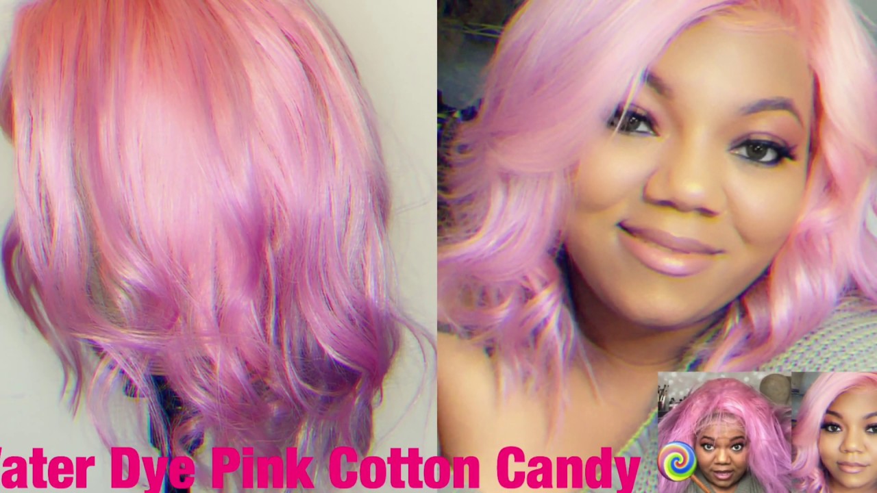 Dying Hair in FIVE MIN!? | Water Dye Pink Cotton Candy 🍭| Adore Hair Color